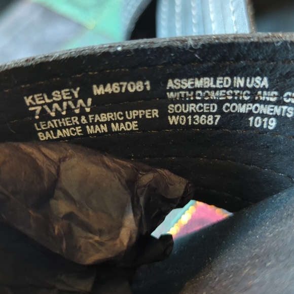 Munro Kelsey sandals slide on black leather Women's 7 WW NEW - Picture 9 of 10